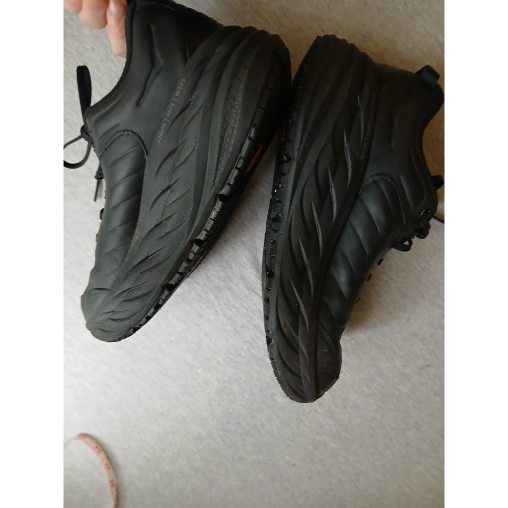 Hoka Sneakers Womens 9 Bondi SR Leather Black Lace Up Casual Comfort Everyday - Picture 10 of 14